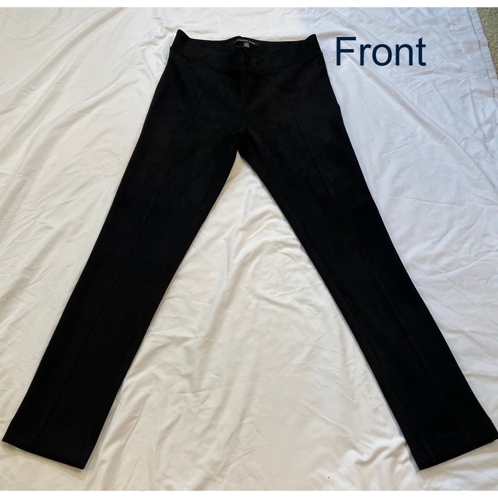 Andrew Marc Faux Suede Pull-On Leggings Women's S Black Stretch Pants